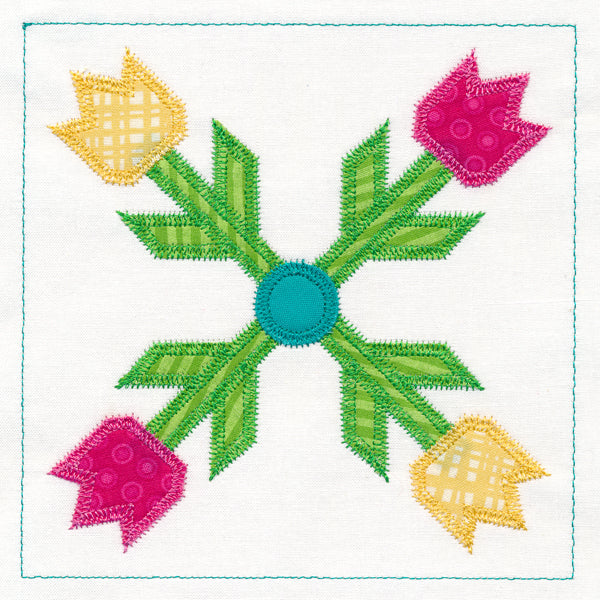 Tulip Quilt Block (In-the-Hoop)