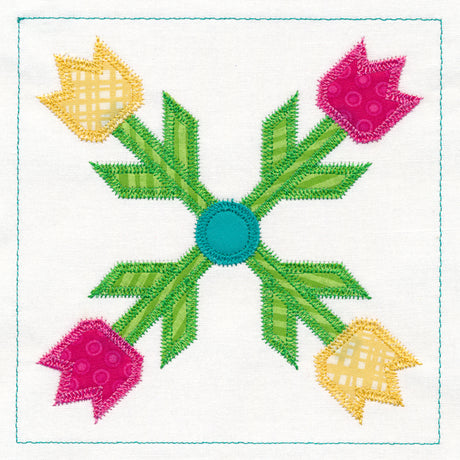 Tulip Quilt Block (In-the-Hoop)