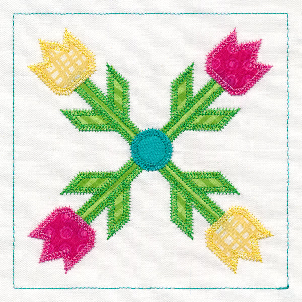 Tulip Quilt Block (In-the-Hoop)