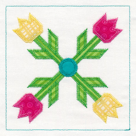 Tulip Quilt Block (In-the-Hoop)