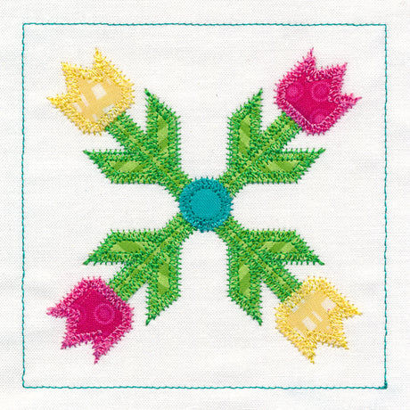 Tulip Quilt Block (In-the-Hoop)