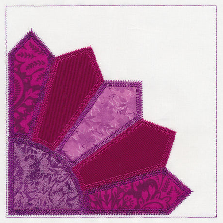 Grandmother's Fan Quilt Block (In-the-Hoop)