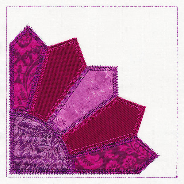 Grandmother's Fan Quilt Block (In-the-Hoop)