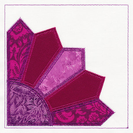 Grandmother's Fan Quilt Block (In-the-Hoop)