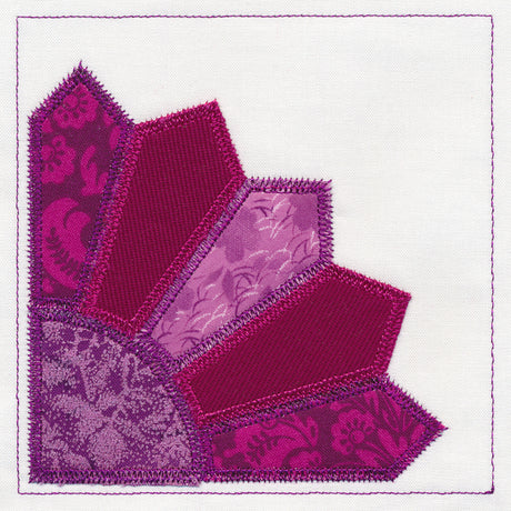 Grandmother's Fan Quilt Block (In-the-Hoop)