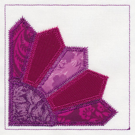 Grandmother's Fan Quilt Block (In-the-Hoop)