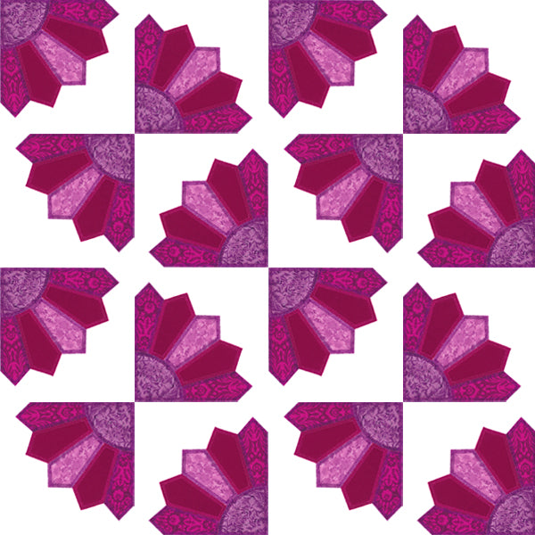 Grandmother's Fan Quilt Block (In-the-Hoop)