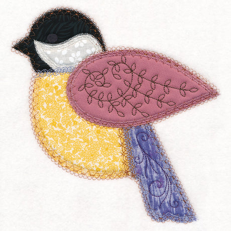 Crazy Patchwork Chickadee (Heirloom Applique)