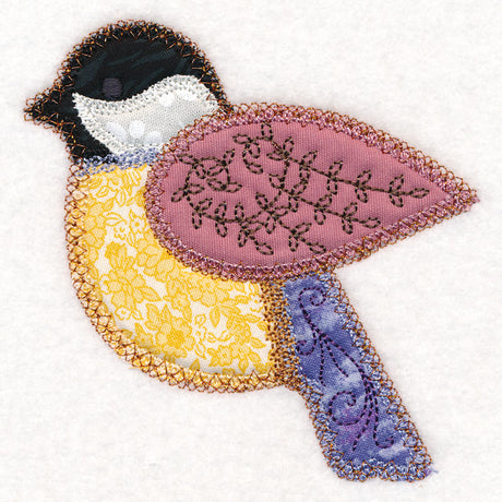Crazy Patchwork Chickadee (Heirloom Applique)