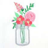 Blissful Petal Party Mason Jar (Vinyl Applique)