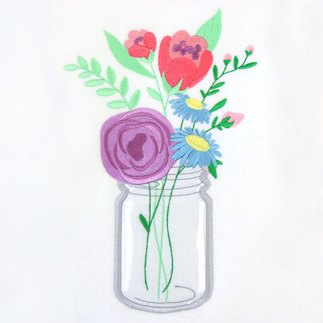 Blooming Petal Party Mason Jar (Vinyl Applique)