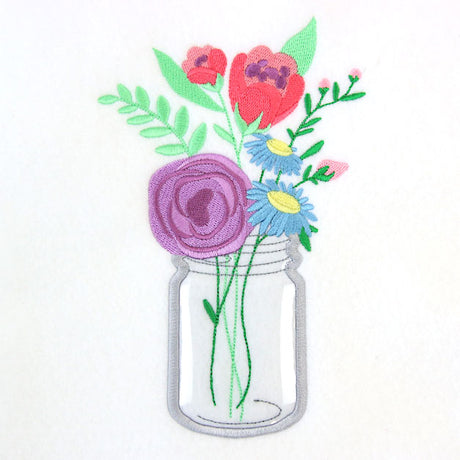 Blooming Petal Party Mason Jar (Vinyl Applique)