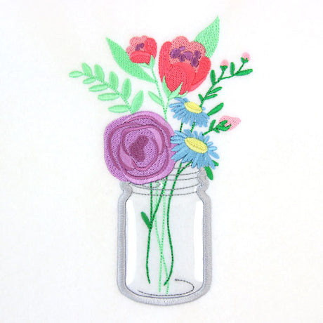 Blooming Petal Party Mason Jar (Vinyl Applique)