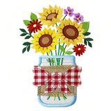 Summer Sunflowers Mason Jar (Vinyl Applique)