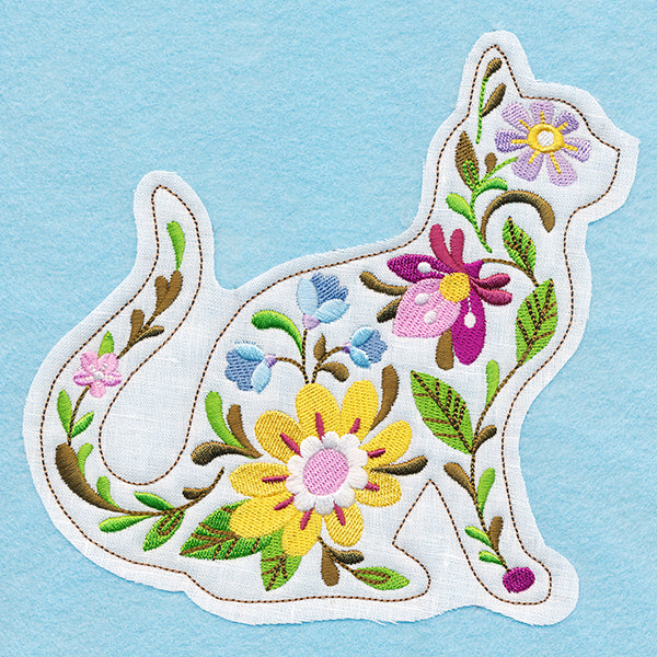 Blooming Cat (Crafty Cut Applique)