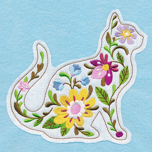 Blooming Cat (Crafty Cut Applique)