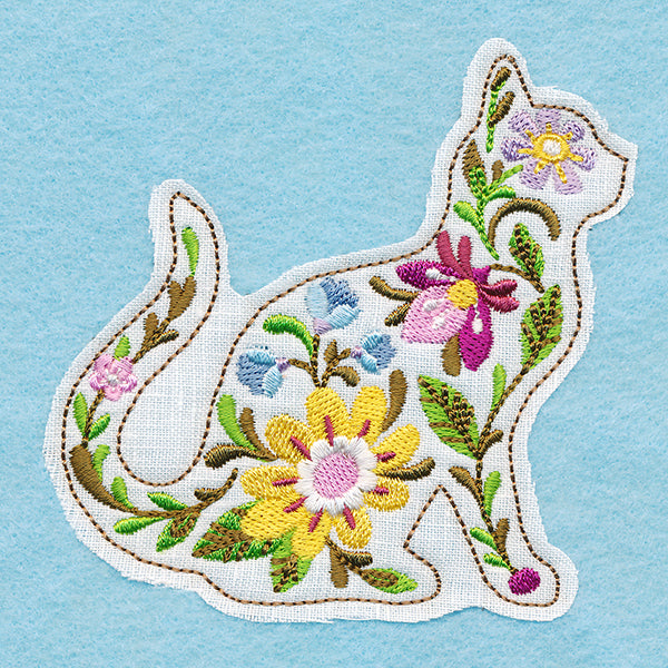 Blooming Cat (Crafty Cut Applique)