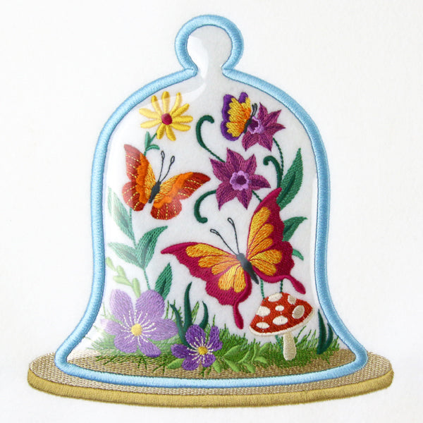 Butterfly Bell Jar (Vinyl Applique)