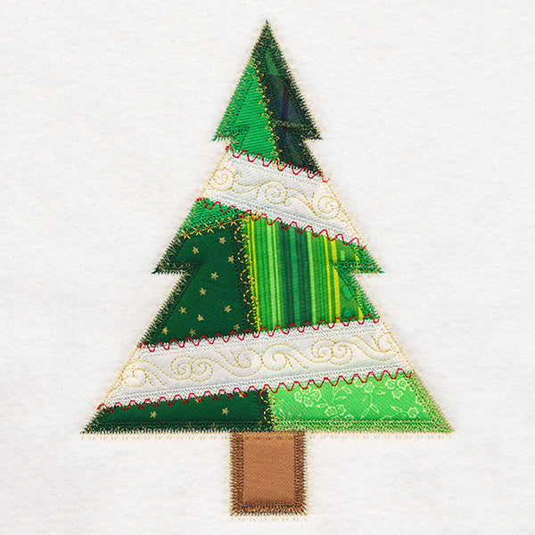 Crazy Patchwork Christmas Tree (Heirloom Applique)