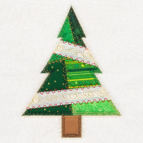 Crazy Patchwork Christmas Tree (Heirloom Applique)