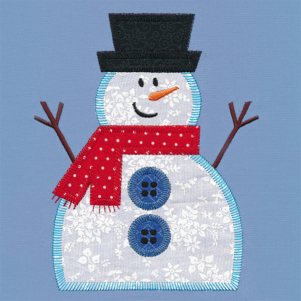 Wonderland Snowman Quilt Block (In-the-Hoop)