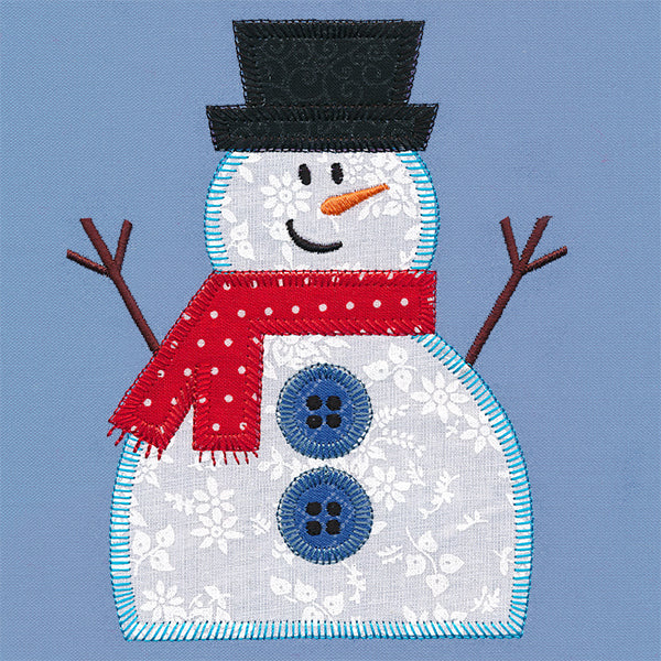 Wonderland Snowman Quilt Block (In-the-Hoop)