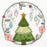 Cheery Christmas Tree Wreath (Heirloom Applique)