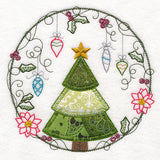 Cheery Christmas Tree Wreath (Heirloom Applique)