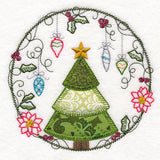 Cheery Christmas Tree Wreath (Heirloom Applique)