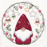 Cheery Christmas Gnome Wreath (Heirloom Applique)