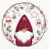 Cheery Christmas Gnome Wreath (Heirloom Applique)