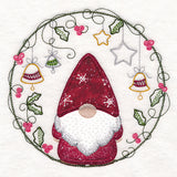 Cheery Christmas Gnome Wreath (Heirloom Applique)
