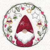 Cheery Christmas Gnome Wreath (Heirloom Applique)