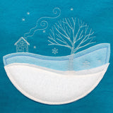 Wintertide Cabin Scene (Applique)