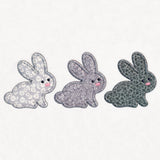 Woodland Friends Trio - Bunnies (Heirloom Applique)