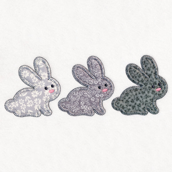 Woodland Friends Trio - Bunnies (Heirloom Applique)