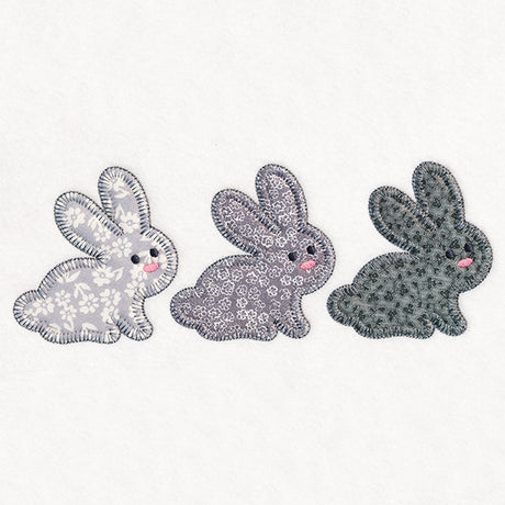 Woodland Friends Trio - Bunnies (Heirloom Applique)