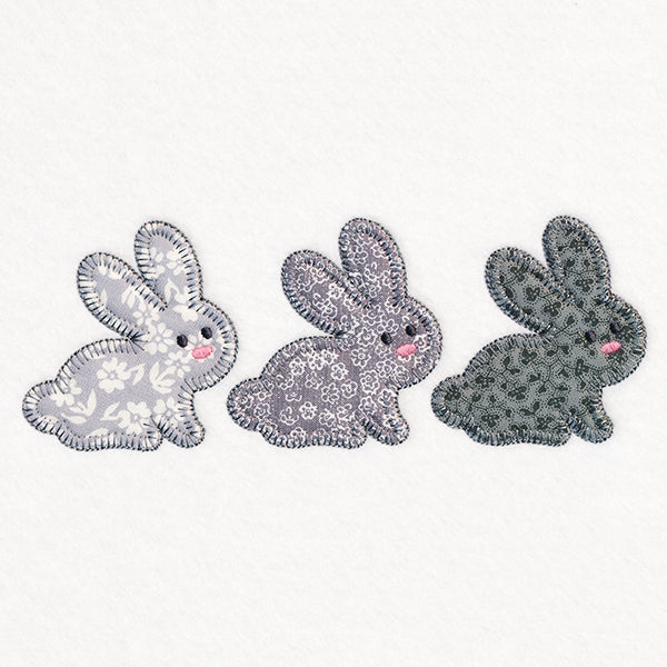 Woodland Friends Trio - Bunnies (Heirloom Applique)