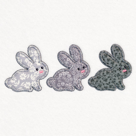 Woodland Friends Trio - Bunnies (Heirloom Applique)