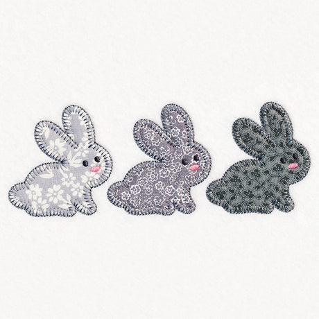 Woodland Friends Trio - Bunnies (Heirloom Applique)