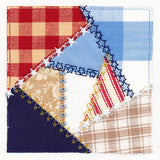 Crazy Patchwork Americana Quilt Block (In-the-Hoop)