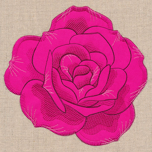 Graceful Pink Rose (Heirloom Applique)