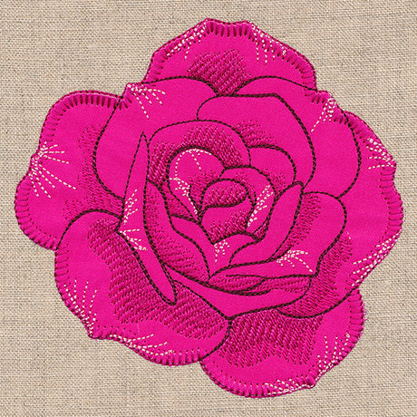 Graceful Pink Rose (Heirloom Applique)