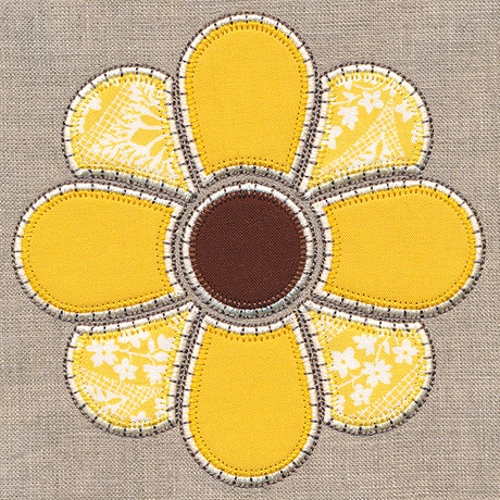 Rustic Autumn Sunflower (Heirloom Applique)