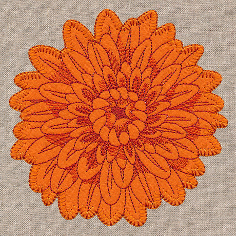 Cheerful Chrysanthemum (Heirloom Applique)