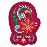 Christmas Rosemaling Mitten (Heirloom Applique)