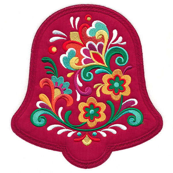 Christmas Rosemaling Bell (Heirloom Applique)