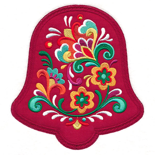 Christmas Rosemaling Bell (Heirloom Applique)