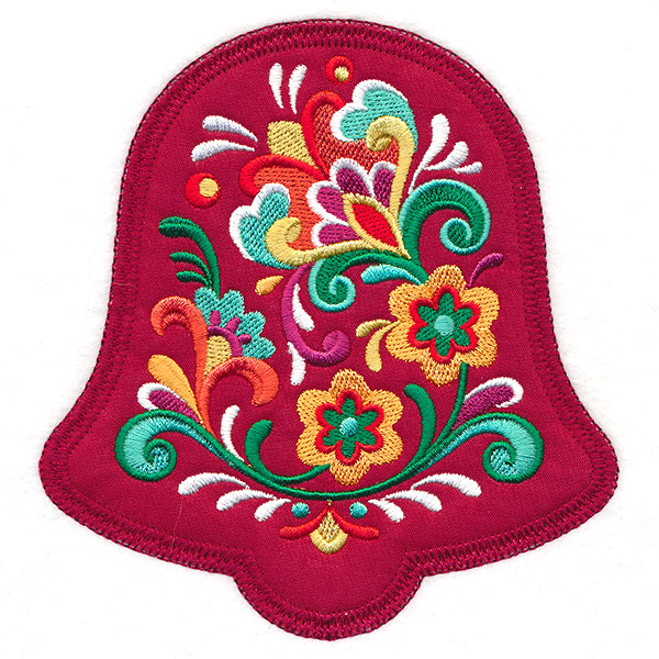 Christmas Rosemaling Bell (Heirloom Applique)