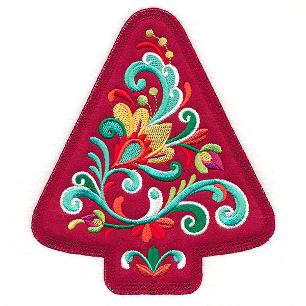 Christmas Rosemaling Tree (Heirloom Applique)